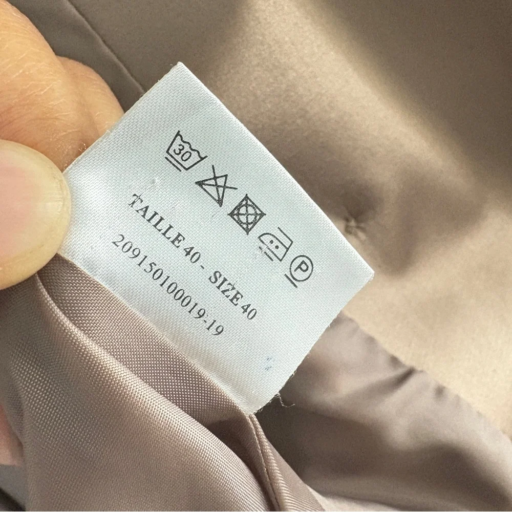 BURTON BY LONDON TAN  DOUBLE BREAST MID LENGHT TRENCH SIZE 40 - Picture 6 of 12